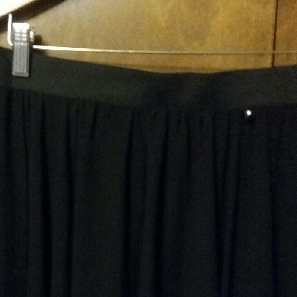 NWOT P LUCA MILAN Black Sheer High/Low Skirt - Picture 3 of 7